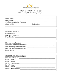 Free Contact List Template 10 Free Word Pdf Documents Download