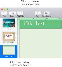 Add And Edit Master Slides In Keynote On Mac Apple Support