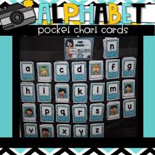 Alphabet Pocket Chart Cards Letters Abc Order