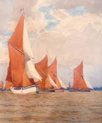 thames barges under full sail