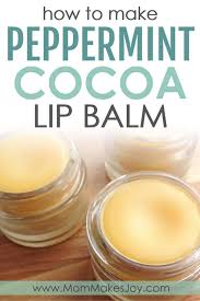 diy peppermint cocoa lip balm mom