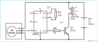 burglar alarm project with circuit diagram