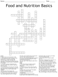 nutrient crossword puzzle wordmint