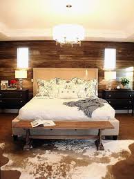 Wood Clad Bedroom Feature Wall Ideas