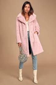 Long Coat Faux Fur Coat Lulus