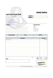 Sample Legal Invoice In Excel For Services Rendered