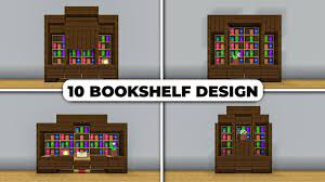 minecraft 10 bookshelf design with
