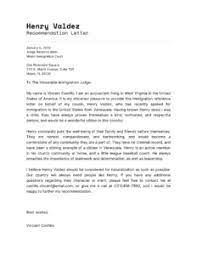 immigration reference letter for a