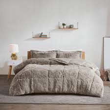 Intelligent Design Leena Shaggy Comforter Set Grey King