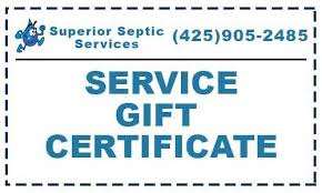 gift certificate superior septic parts
