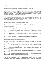 calam eacute o essay about violence useful and effective tips for students essay about violence useful and effective tips for students