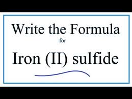 the formula for iron ii sulfide fes