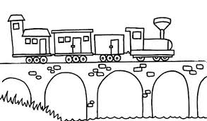 Over 6000 great free printable color pages. Steam Train Passing The Bridge Coloring Page Netart