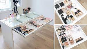 organizing my makeup vanity table