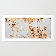 White Rust Metal Decayed Crumpled Sheet