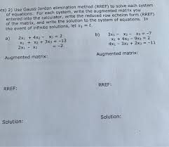 Gauss Jordan Elimination Method Rref