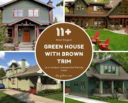 Green House With Brown Trim