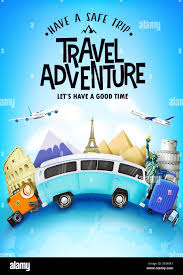 travel adventure tourism poster with