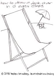 how to draw a beach chair in six steps