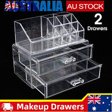 cosmetic w 2 drawer clear acrylic box