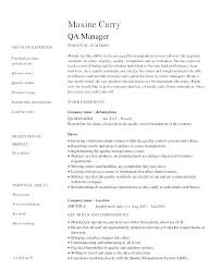 Sample Resume Format For Software Quality Assurance Engineer Create