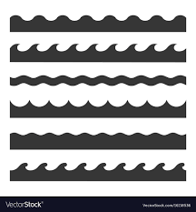 Seamless Wave Pattern Set Template