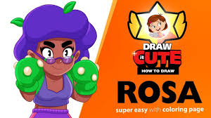 Brawl stars | nita by rtil on deviantart. How To Draw Rosa Super Easy Brawl Stars Drawing Tutorial With Coloring Page Draw It Cute