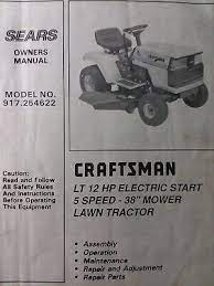Sears Craftsman Lt 12 Lawn Tractor Amp