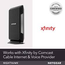$249.99 your price for this item is $249.99. Amazon Com Netgear Nighthawk Cable Modem With Voice Cm1150v For Xfinity By Comcast Internet Voice Supports Cable Plans Up To 2 Gigabits 2 Phone Lines 4 X 1g