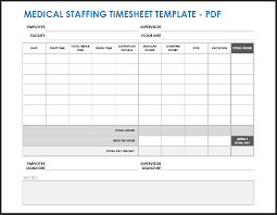 pdf timesheet and time card templates