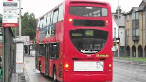 It has also been converted to single door and as has some seats removed downstairs to make way for a luggage. London Bus Route 418 At Kingston Cromwell Road Bus Station Youtube
