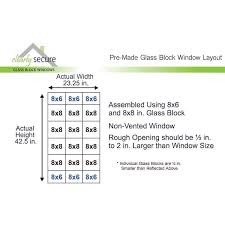 Non Vented Glass Block Window 2444sic