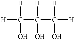 draw the structural formula of glycerol