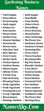 gardening business names 336 best