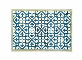 my harlequin blue tile mat by hug rug