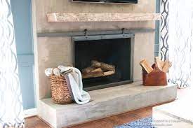 Wood Mantel On A Masonry Fireplace