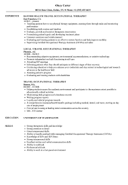 travel occupational therapist resume