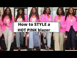 pink blazer blazer outfit ideas