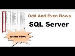 find odd and even records in sql server