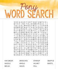 pony word search young rider magazine
