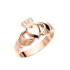 rose gold fallers claddagh ring