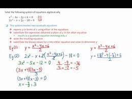 8 5 Solve Quadratic Quadratic System