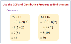 Gcf Distributive Property