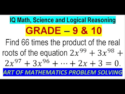 grade 9 and 10 iq math solution of