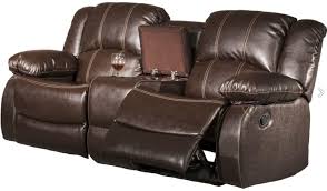 Brown Faux Leather Reclining Motion