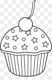 cupcake black and white png and cupcake