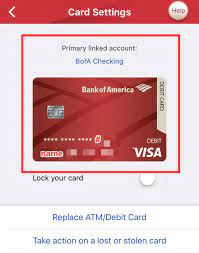 unlock your card on the bank of america app