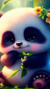 cute little panda iphone wallpaper