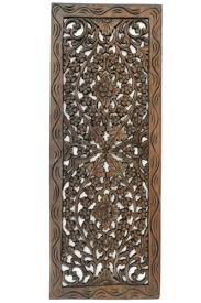 Tropical Wood Carved Wall Decor Panel