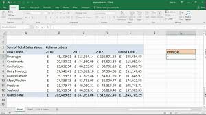 excel getpivotdata function to pull
